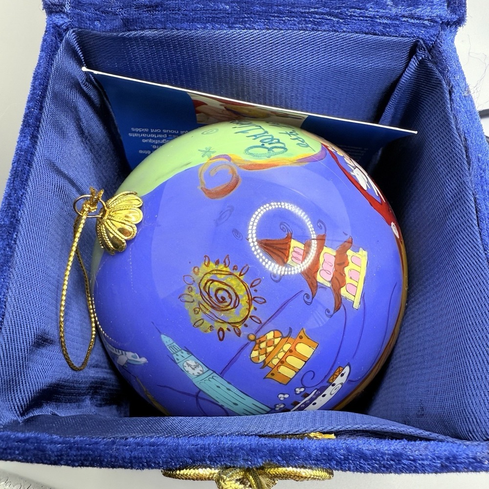 Pier 1 Imports 50 Years Christmas Glass Ornament 2012 Li Bien Hand Painted